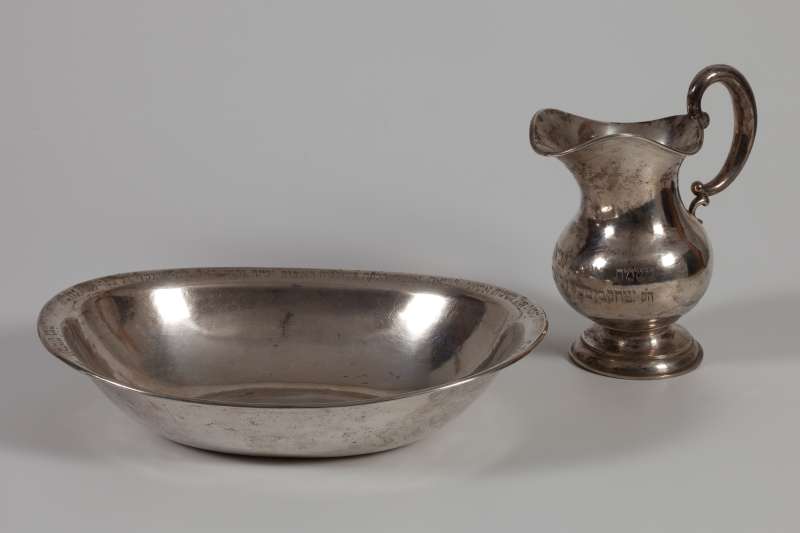 Laver and basin for Priests' ritual hand washing with dedicatory inscriptions